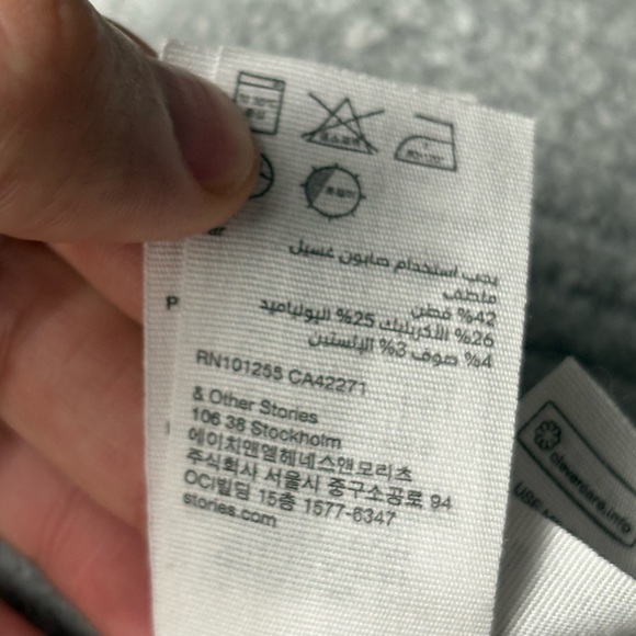 And Other Stories Turtle Neck Pullover Acrylic Grey Winter Sweater Size Large - Picture 12 of 15